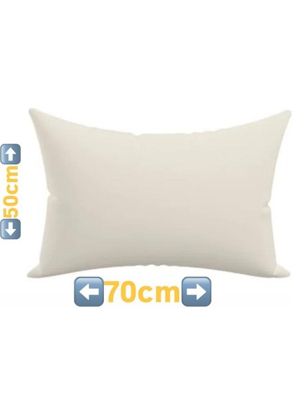 Cotton (Pamuk) 2 Adet Krem 50 x 70 cm Yastık Kılıfı Pillowcase