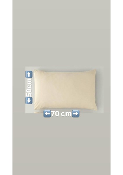 Cotton (Pamuk) 2 Adet Açık Bej 50 x 70 cm Yastık Kılıfı Pillow Case