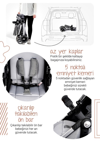 990 Travel Sistem Bebek Arabası Ve Anne Bebek Bakım Çantası Ve Yağmurluk Hediye