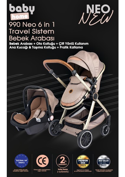 990 Travel Sistem Bebek Arabası Ve Anne Bebek Bakım Çantası Ve Yağmurluk Hediye