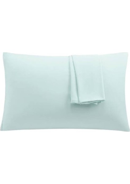 Cotton (Pamuk) 2 Adet Su Yeşili Rengi 50 x 70 cm Yastık Kılıfı Pillow Case