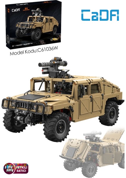 Cada HUMVEE-C61036W (3935 Parça) Profesyonel Oyuncak Yapım Seti