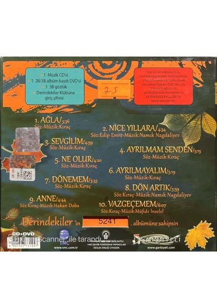 Kıraç - Derindekiler CD - DVD - 3 Boyutlu Gözlük fiyatları