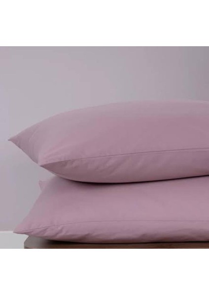 Cotton (Pamuk) 2 Adet 50 x 70 cm Gül Kurusu Yastık Kılıfı Pillow Case