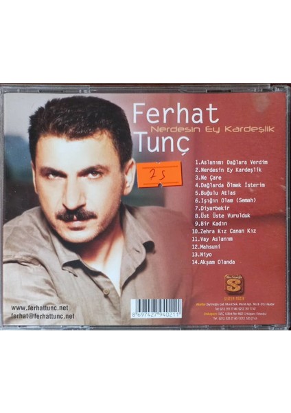 Ferhat Tunç – Neredesin Ey Kardeşlik CD