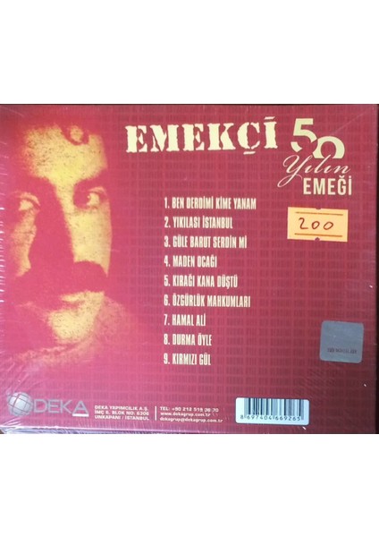 Emekçi 50 Yılın Emeği CD