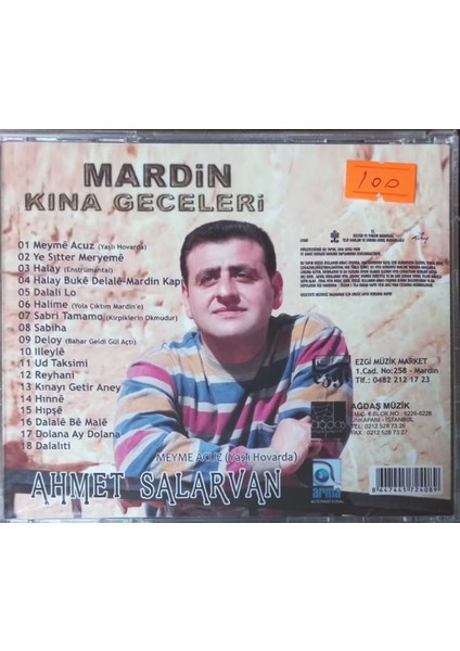 Ahmet Salarvan – Mardin Kına Geceleri CD fiyatları