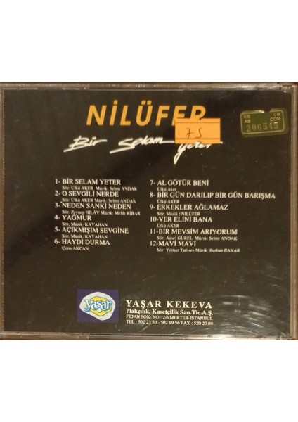 Nilüfer – Bir Selam Yeter CD