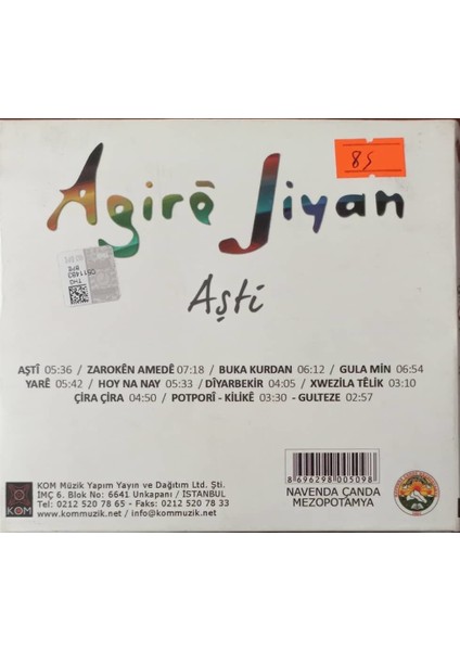 Agira Jiyan Aşti CD fiyatları