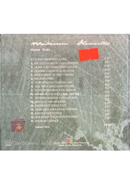 Trt Arşiv Mükerrem Kemertaş Huma Kuşu CD fiyatları