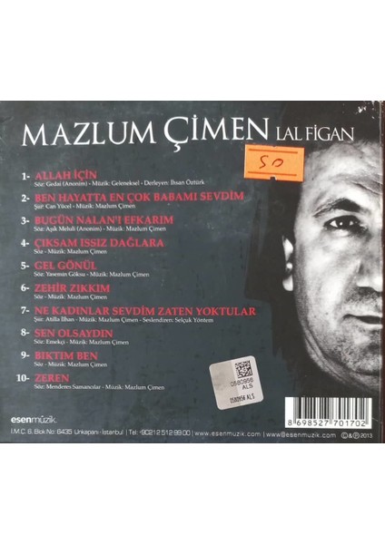 Mazlum Çimen - Lal Figan CD fiyatları