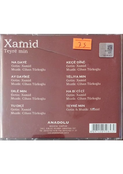 Xamid Teyre Min CD