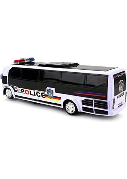 Oyuncak Pilli Polis Otobüsü 26CM 3D Işıklı ve Siren Sesli Çarp Dön Özellikli fırsatları