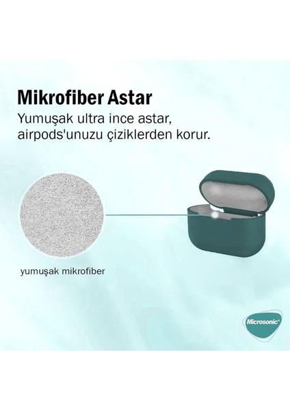 Airpods 4.nesil / Anc Liquid Silicone Lansman Koyu Yeşil
