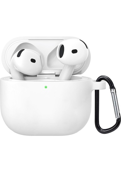 Airpods 4.nesil / Anc Liquid Silicone Lansman Beyaz