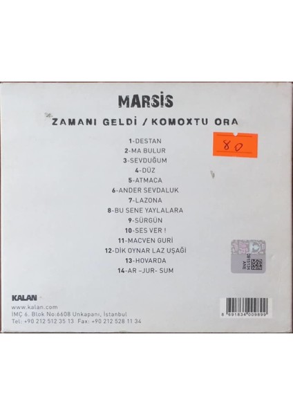 Marsis Zamanı Geldi CD fiyatları