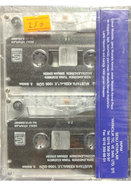 Nezihe Araz Mustafa Kemal' Le (Atatürk) 1000 Gün 1. Bölüm 4 Kaset Açılmamış Jelatininde Kaset fiyatları