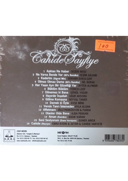 Cahide Sayfiye CD