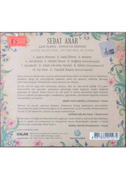 Sedat Anar - Aşık Ölmez Yunusun İzinden CD