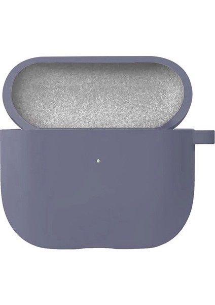 Airpods 4.nesil / Anc Liquid Silicone Lansman Lavanta Grisi