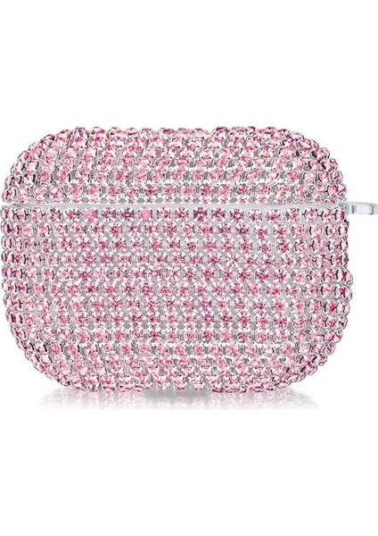 Airpods 4.nesil / Anc Kılıf Diamond Swarovski Görünümlü Taşlı Pembe