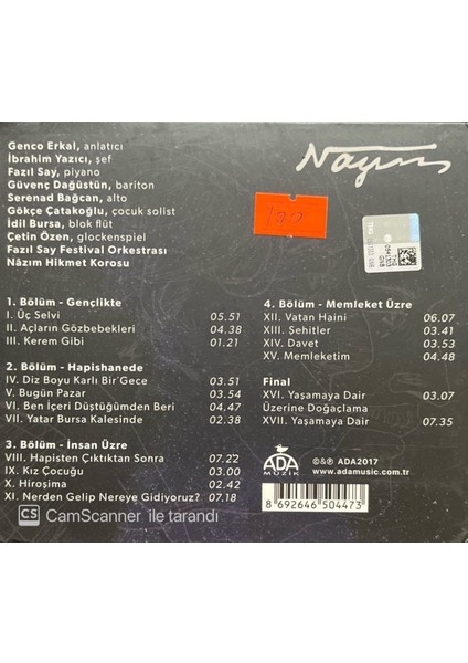 Fazıl Say - Nazım Oratoryosu CD