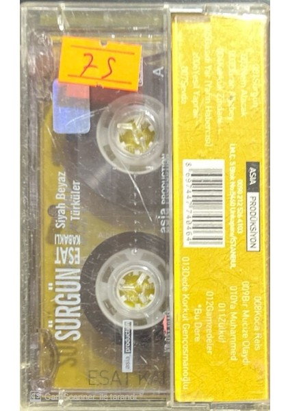 Esat Kabaklı Sürgün Siyah Beyaz Türküler Kaset fiyatları