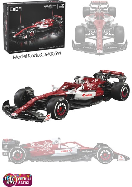 Cada Alfa Romeo F1 Orlean C42 -C64005W (1868 Parça) Oyuncak Yapım Seti