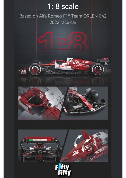 Cada Alfa Romeo F1 Orlean C42 -C64005W (1868 Parça) Oyuncak Yapım Seti