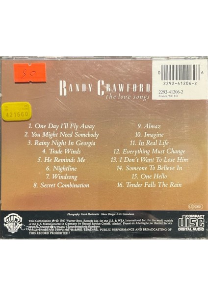 Randy Crawford The Love Songs CD fiyatları