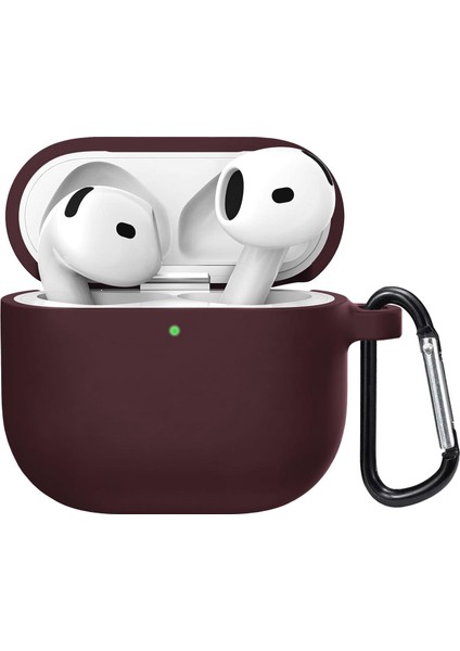 Airpods 4.nesil / Anc Liquid Silicone Lansman Bordo