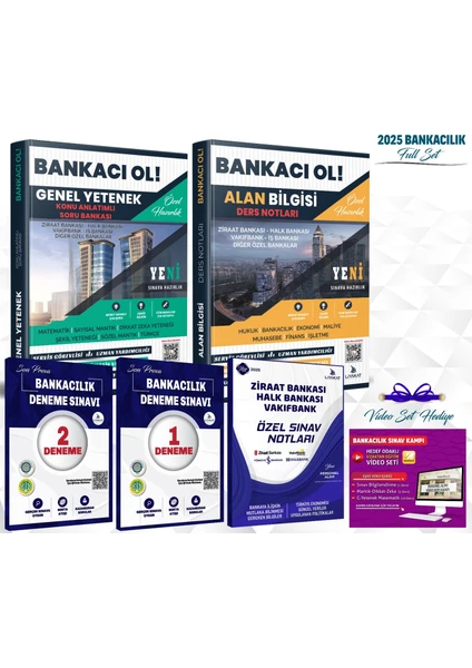 BANKACI OL EFSANE SETİ - ALAN BİLGİSİ + GENEL YETENEK + MANTIK DİKKAT ZEKA VE ŞEKİL YETENEĞİ