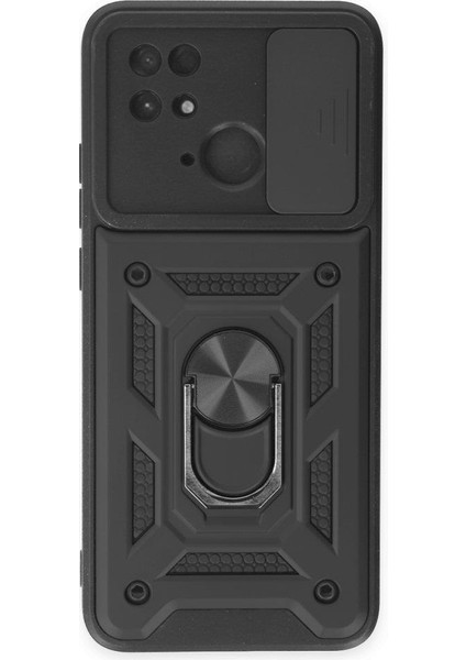 Xiaomi Redmi 10C Ile Uyumlu Kılıf Kamera Korumalı Sürgülü Yüzüklü Standlı Tank modelleri