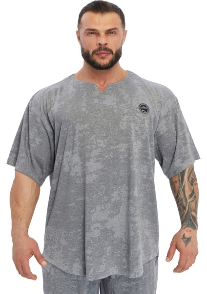 Oversize Teknik Kamulfaj Rag Top T-Shirt Bgsm 3368