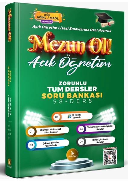 Mezun Ol Zorunlu Tüm Dersler Soru Bankası - Açık Öğretim Lisesi Sınavlarına Özel Hazırlık