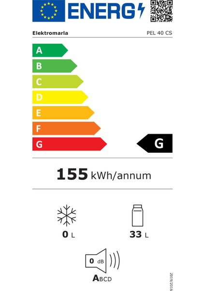 PEL 40 CS Termoelektrik Sistem 40 Litre Blok Cam Kapılı Minibar Mini Buzdolabı