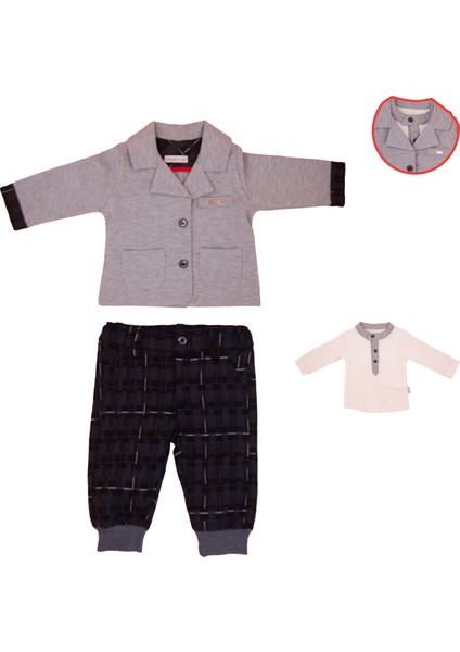 Erkek Çocuk Takım Ceket Pantolon T-Shırt