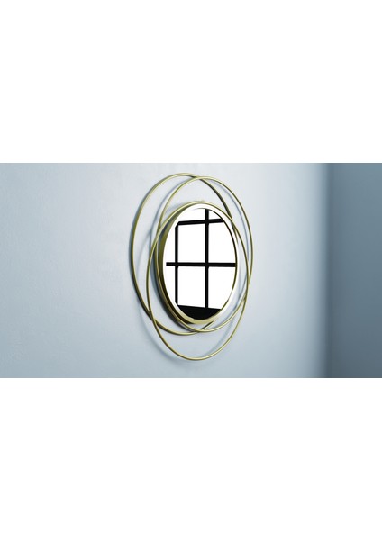 Halkalı Model Metal Dekoratif Duvar Aynası