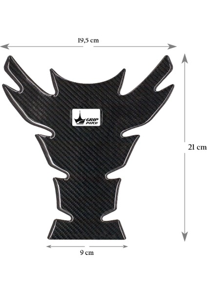 Aprilla, KTM, Kawasaki, Suzuki ile Uyumlu Universal 6D Karbon Tank Pad GC03