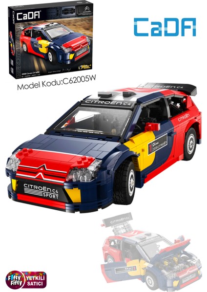 Cada Citroen C4 Wrc 2008 -C62005W (1569 Parça) Profesyonel Oyuncak Yapım Seti