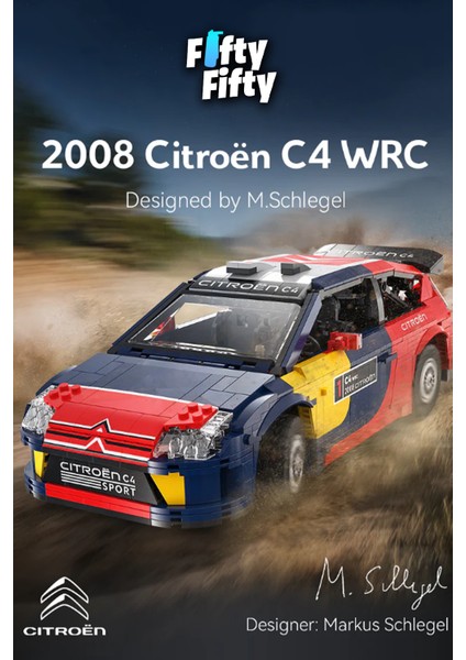 Cada Citroen C4 Wrc 2008 -C62005W (1569 Parça) Profesyonel Oyuncak Yapım Seti