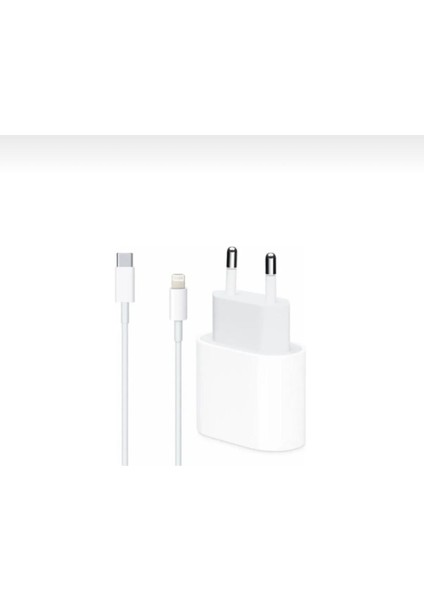 IPHONE 20WATT Hızlı Sarj Aletı Setı 20W Adaptor + Lightning Kablo Beyaz