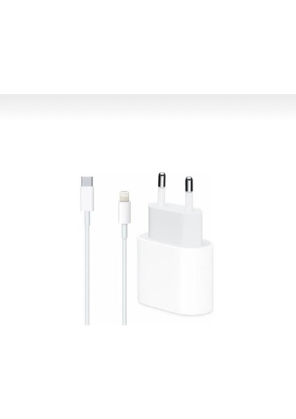 IPHONE 20WATT Hızlı Sarj Aletı Setı 20W Adaptor + Lightning Kablo Beyaz