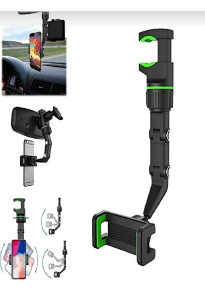 Evrensel Çok Fonksiyonlu 360 Derece Dönebilen Cep Telefonu Tutacağı Araba Dikiz Aynası Tutacağ indirimleri