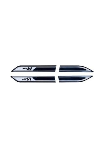 R-Line Çamurluk Çıtası Krom Aksesuar Siyah Üst Kalite Passat B8.5 Sd 2015 ve Sonrası Modeller Için