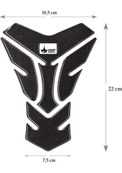 Aprilla, KTM, Kawasaki, Suzuki ile Uyumlu Universal 6D Karbon Tank Pad GC06