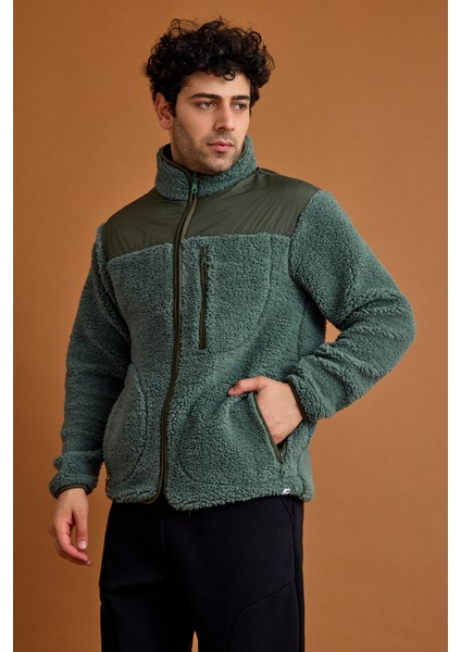 Orbit Erkek Casual Peluş Mont Haki