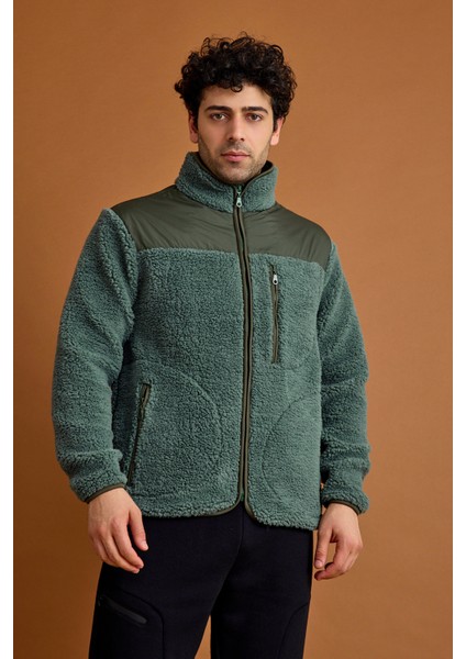 Orbit Erkek Casual Peluş Mont Haki