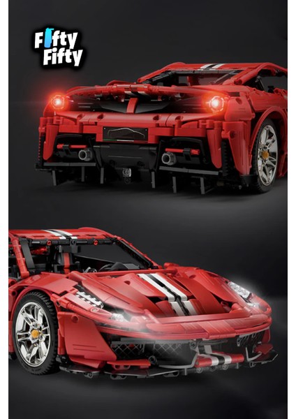 Cada Italian Red Supercar -C61042W (3187 Parça) Uzaktan Kumandalı Oyuncak Yapım Seti