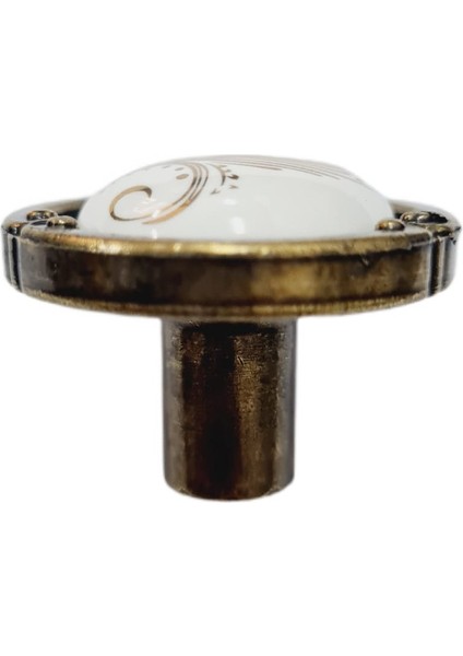 Porselen Düğme Kulp Metal Antiksarı Motifli / 5 Adet fırsatları